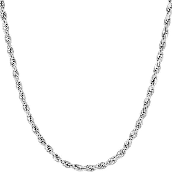 24k Gold Plated 3mm Gold Rope Chain for Men & Women Diamond Cut Gold Chain Neckl